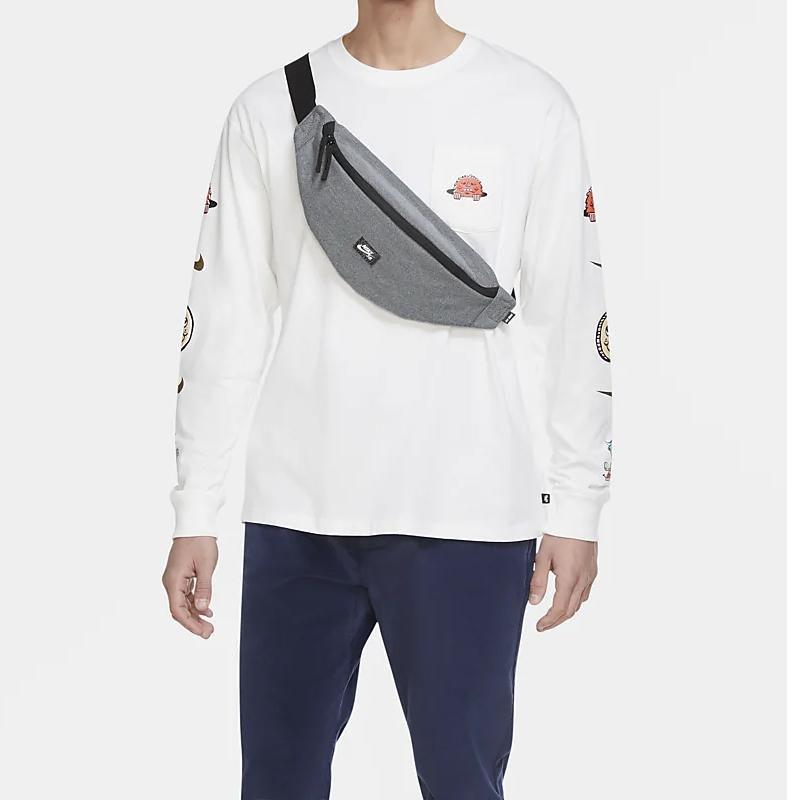 Nike Fabric Sling Bag Crossbody Bag Fanny Pack Regular Unisex Gray Casual DB0638-020