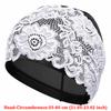 Lace Swimming Cap PU Ear Protect Cap Fashion look Waterproof Swim Hat  Daily