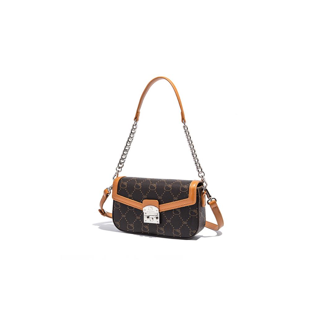 New Sanrio Hello Kitty PU Shoulder Bag Regular Women's Ecru/Khaki/Coffee SHHF41410