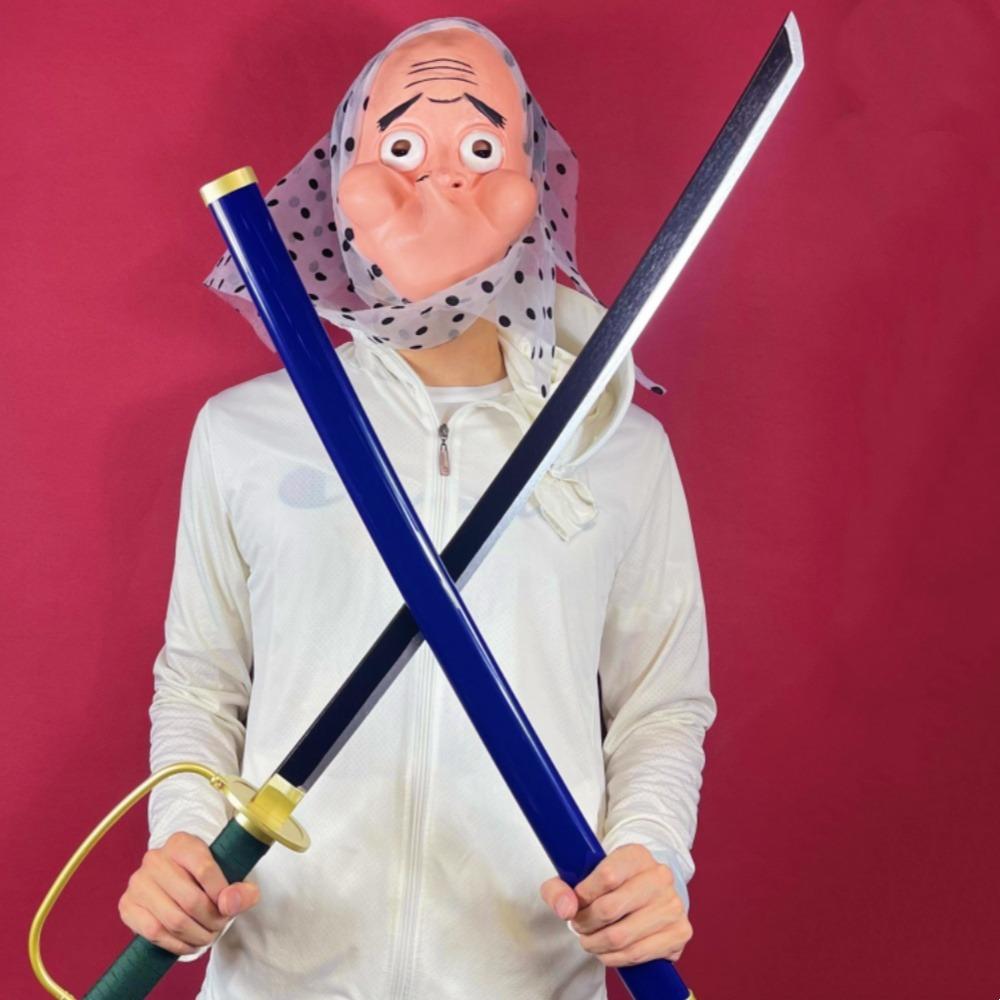 

104cm Roronoa Zoro Katana Wooden Ninja Knife Blade Sword Anime Cosplay Prop Real Size Japanese Original Samurai Sabre Toy Kid Friendly Entertaining