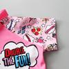 Baby Kids Girl Cartoon Lovely Pink Horse Swimming Suit with Hat