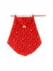 Red Pure Cotton Newborn Swaddle Blanket - Skin-friendly, Washable with Tie