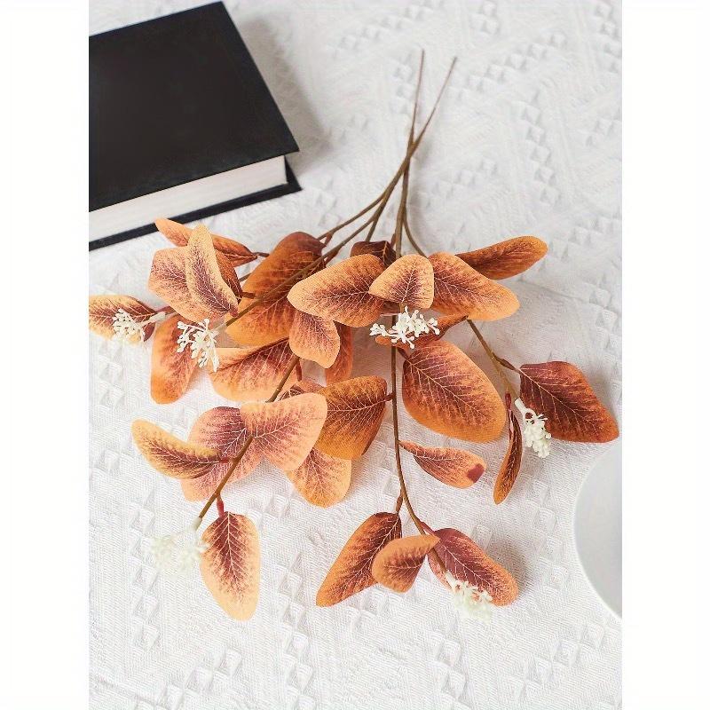 1 Pc Artificial Eucalyptus Stems Navy Blue Artificial Flower Silver Dollar Eucalyptus Leaves Plant Eucalyptus Branches Greenery For Flower