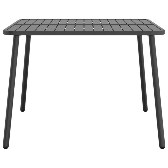VidaXL Table de jardin anthracite 100x100x71 cm acier 362738