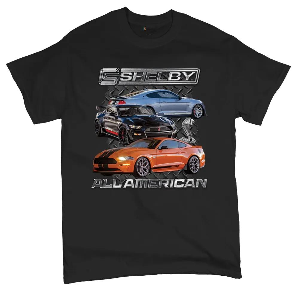 

Футболка Shelby Cobra Ford Mustang Женская Футболка с графическим принтом Одежда Вещи для автолюбителей Мужская футболка Черная Повседневная Хлопковая футболка с круглым вырезом Топы 4XL