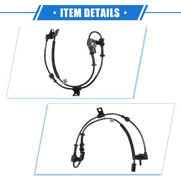 ABS Wheel Speed Sensor Compatible for Hyundai Accent 2012-2017 L4 1.6L, Custom Plastic Black Front Right Passenger Side No.95671-1R000