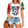 Women Casual Short Sleeve V Neck T Shirt Letter Print Loose Fit Lightweight Top Soft Fabric Comfortable Summer Tee