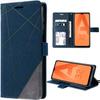 Case for Samsung Galaxy A32 5G In Navy Blue Leather Effect with Patterns