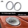 Car Headlights Lamp Cover Lens Shell Ring Trim Sticker Rear Light Plating Decorative PartsFor Volkswagen 2005 - 2011 Beetle