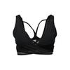 Sujetador Deportivo de Yoga de Color Sólido Transpirable con Soporte Ropa Interior para Mujer Negro AR8845-010