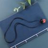 Women Necklace Ethnic Style Braided Rope Gawu Box Long Necklace Female Necklace Ebony Necklace
