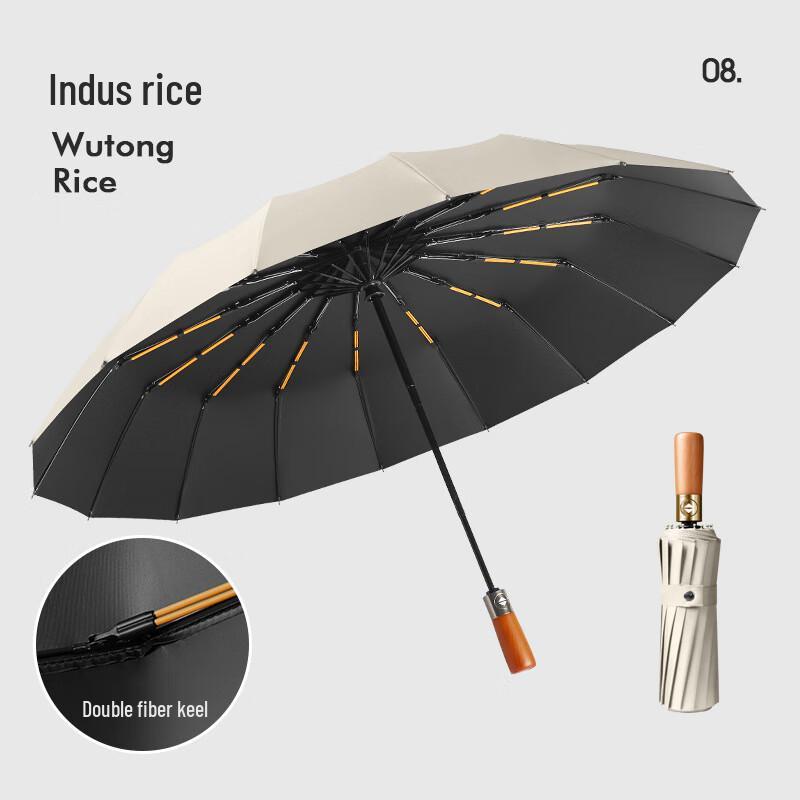 

Shixun Foldable UV Protection Umbrella with Wooden Handle