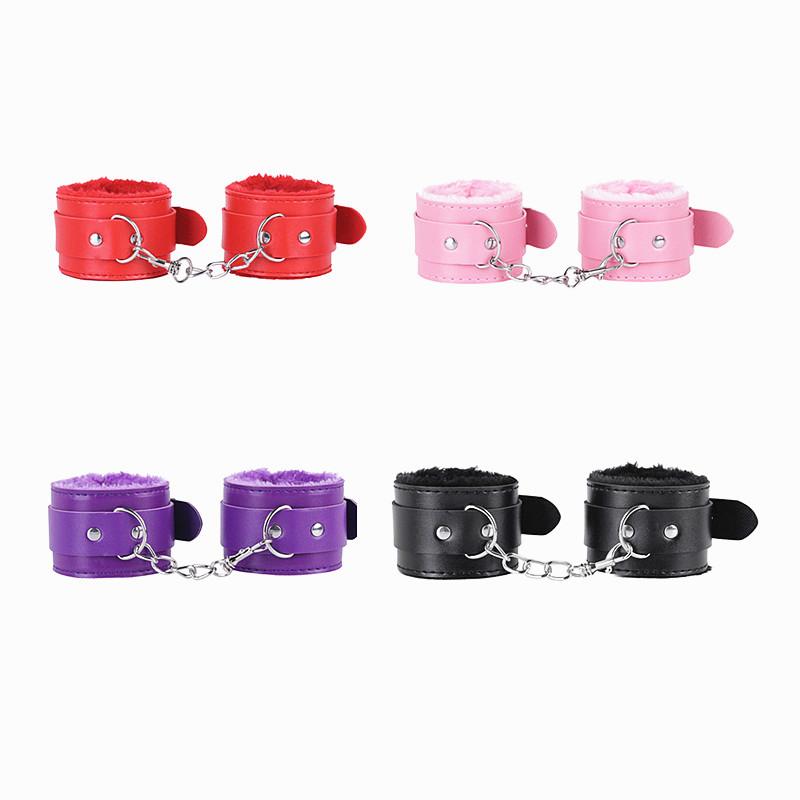 Sex Toys Handcuffs 1Pair PU Leather Restraints Bondage Cuffs Roleplay Tools Erotic Handcuffs for Couples GameSex Products