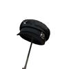 Acetic Acid Simulation Silk R Navy Hat Women'S Autumn Outdoor Versatile Newsboy Hat Simple Cap
