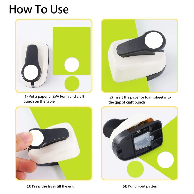 Multiple Size Hole Puncher Circular Hole Labor-saving Design Circular Embosser ABS+Alloy Punch High Quality DIY Paper Cutter NEW