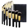 HMU Blind Drop Shipping Soft 12pcs Pink Wood Handle Good Quality Custom Logo Makeup Brushes Set
