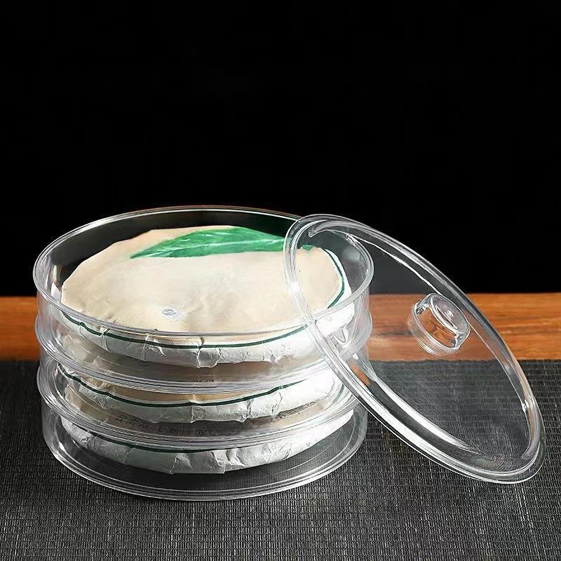 Multi-Functional Plastic Tea Storage Box Transparent Stackable Dust-Proof Snacks Cake Case Sealed Large Capacity Tea Bag Box