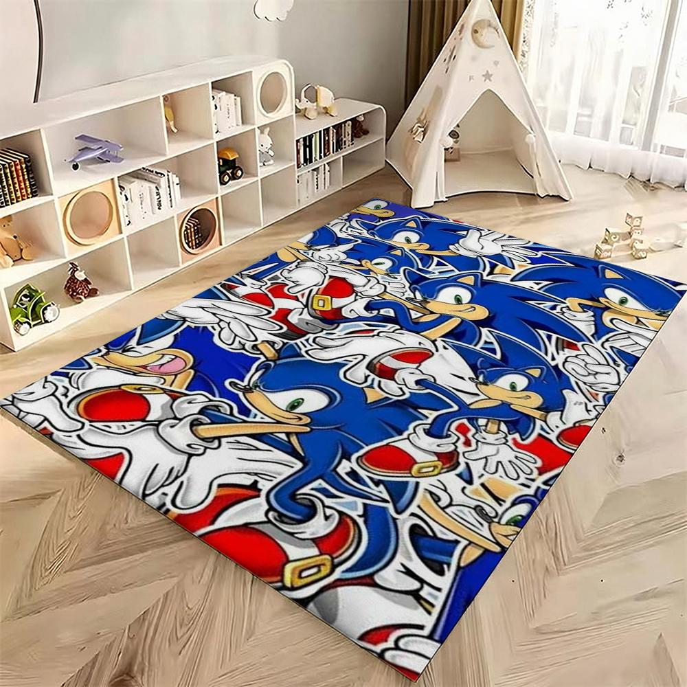 Sonic Hedgehog Carpet Floor Mat Shaggy Rug 8X10 Rug Kids Room Rug Kitchen Floor Mat Fast Drying