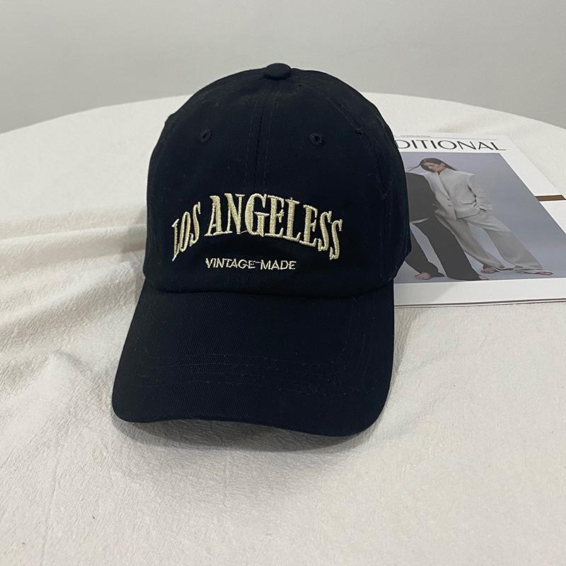 Retro gray baseball hat women's summer washed big head circumference tide autumn and winter showing face small peaked cap
