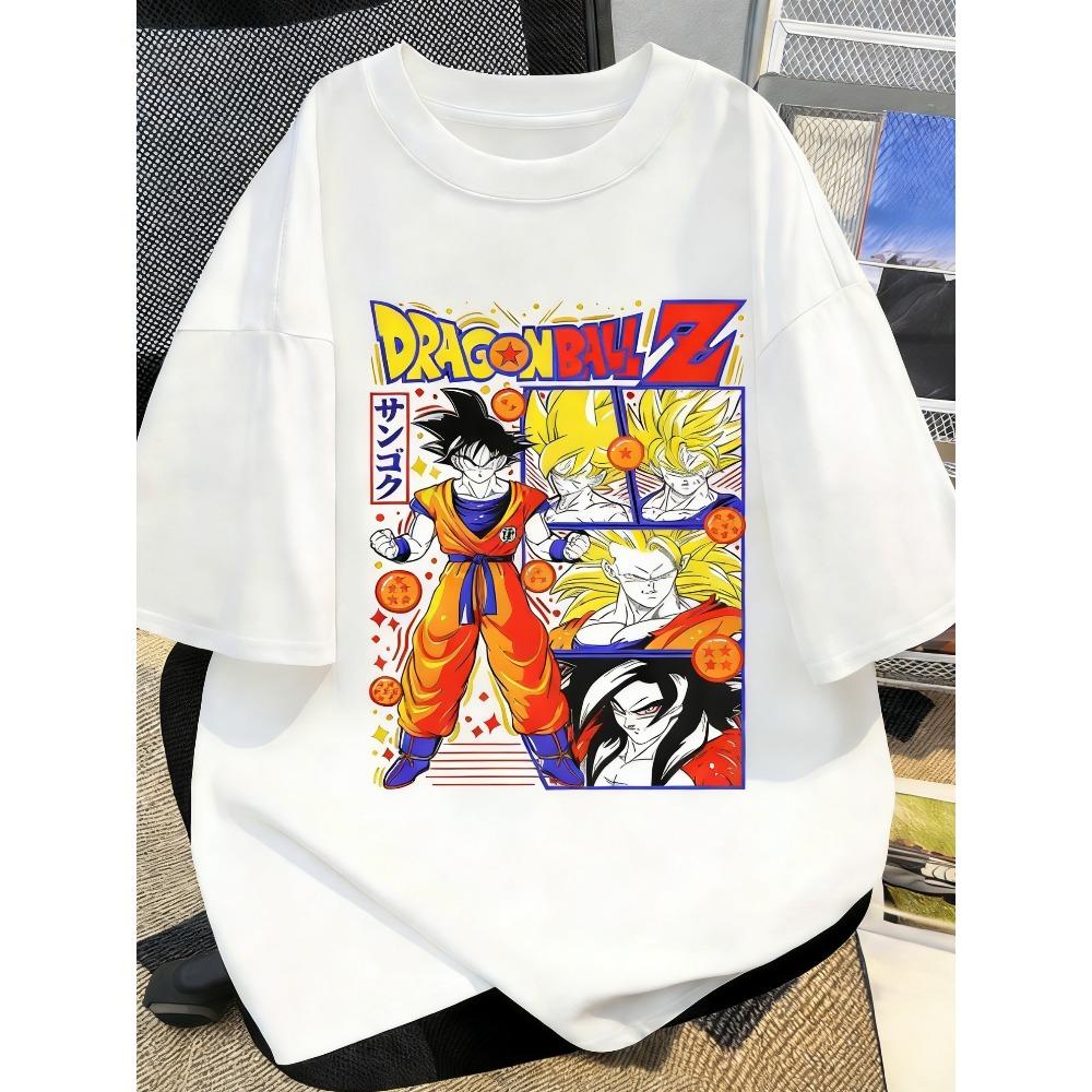

Plus Size Dragon Ball Anime Print Men WomenT Shirt Casual Parent Child Tops Summer Street Wear Y2K Harajuku Style Fashion S