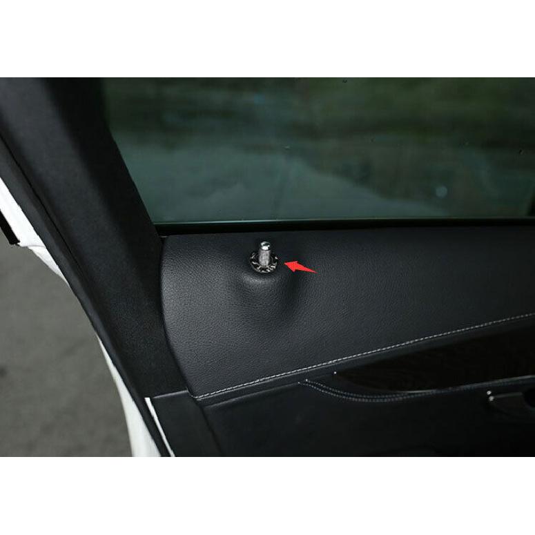 Real Carbon Fiber Door Lock Buckle Protection Trim For Benz C-Class 2015-