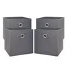 Collapsible Fabric Storage Bins 10.5in Cube Organizer 4 Pack Storage Solutions Clothes Toys Books with Carry Handles