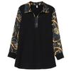 Women's Long-Sleeve Collared Blouse with Elegant Appeal Medium To Plus Size Long-Length Base Layer Top for Mothers In Middle Age and Beyond