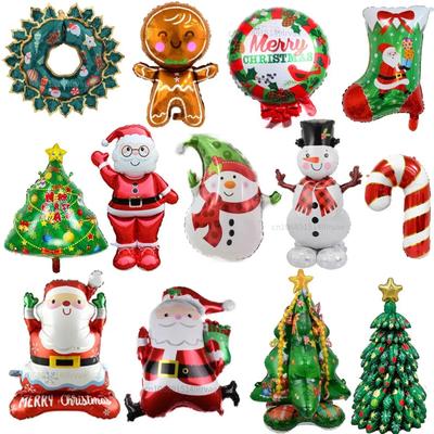 Velké vánoční balónky Santa Claus Sněhulák Los Ponožka Fóliový balónek Vánoční dekorace pro domov Navidad Nový