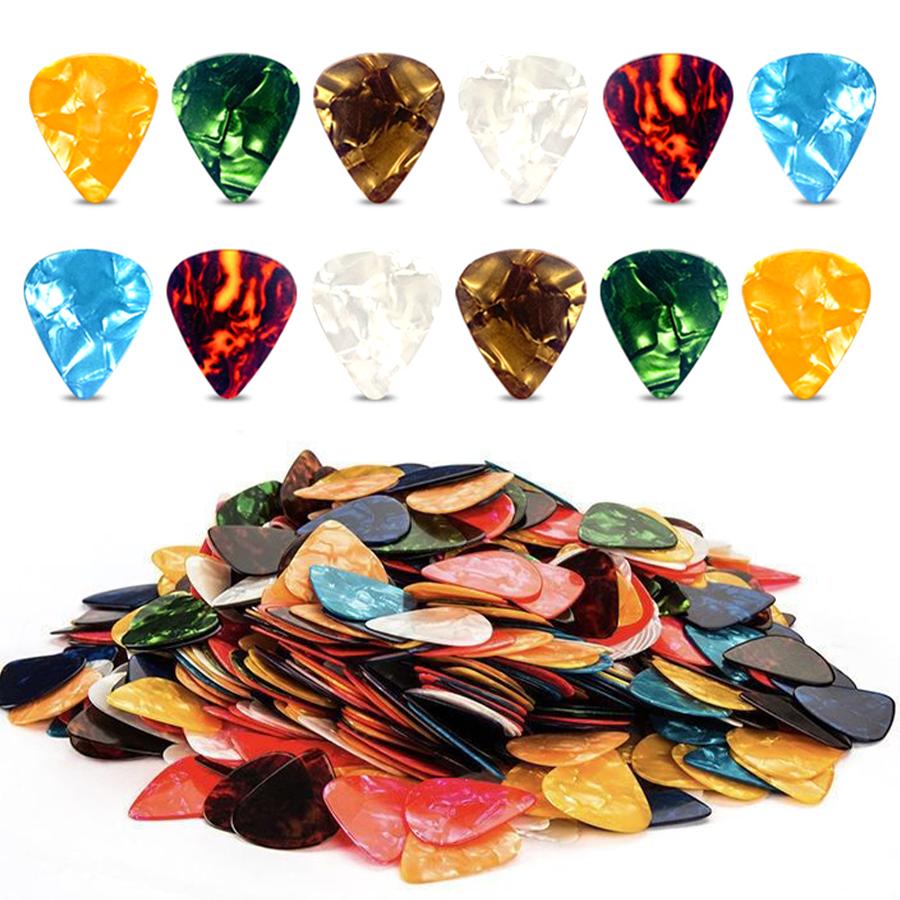 36pcs Celluloid Guitar Pick ABS Plectrums for Acoustic Electric Bass Ukulele String Instrument Music Performance Accessories XJM