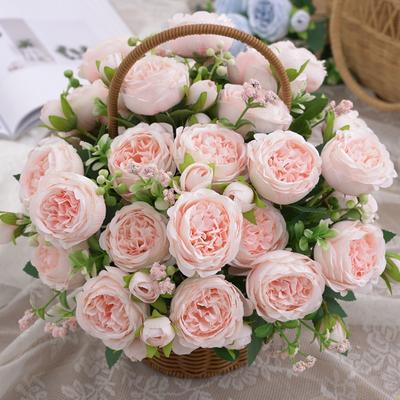 1/3pcs Artificial Flower Silk Peony Rose Bouquet for Home Decor Table Vase Wedding Bridal Bouquet Decoration Diy Gift Hot Sales