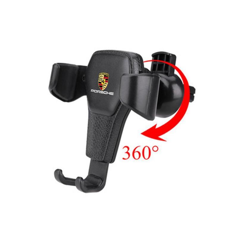 360° Rotation Gravity Car Phone Air Vent Fixed Brace For Porsche Cayenne 911 Panamera Macan Boxster Carrera-GT 928 918-Spyder IK8