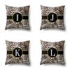 Polyester Pillow Case Decorative Leopard Print Home Furnishing 26 English Letter Printed Pillow Case