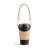 1pc PU Leather Portable Cup Cover, Insulated Cup Sleeve with Handle.