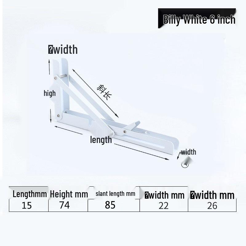 304 Stainless Steel Folding Triangle Bracket for Load-Bearing Storage Support