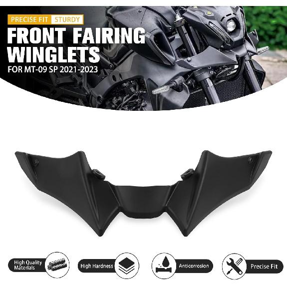 CHIFUN Front Spoiler Winglets Downforce Motorcycle Fairing Aerodynamic Beak Nose Cone Extension Cowl Replacement for Yamaha MT09 MT-09 MT 09 SP 2021