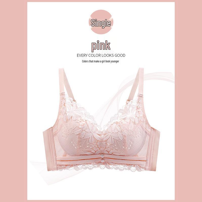 

Seamless Breathable Lace Wireless Bra with Side Support and Adjustable Fit 38/85BC розовый