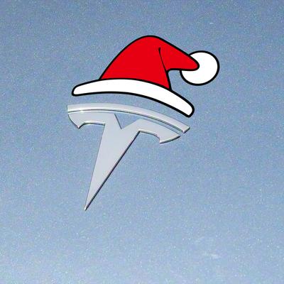 Car Creative Stickers for Tesla Model 3 Christmas Santa Decoration Auto Styling DIY Accessories Waterproof and Scratch-resistant