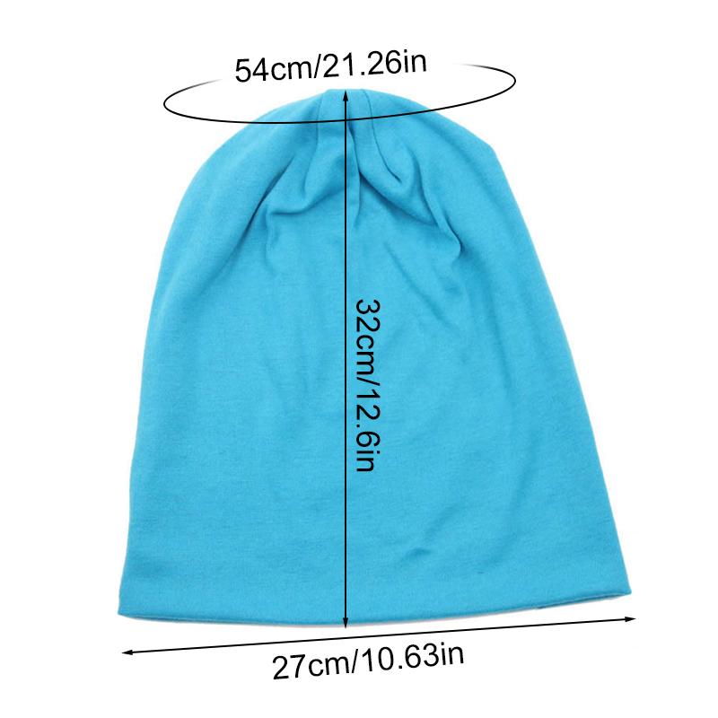 1Pc Cap Oversized Women Ladies Solid Color Mens Skateboard Slouch Beanie Hat Polyester