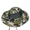 Mode Outdoor Breitkrempig Tarnmuster Fischerhut Bucket Boonie Hut Anti-UV Kappe