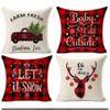 New Christmas Pillow 4 Combination Picture Pillow Cushion Pillowcase Home Office Pillowcase