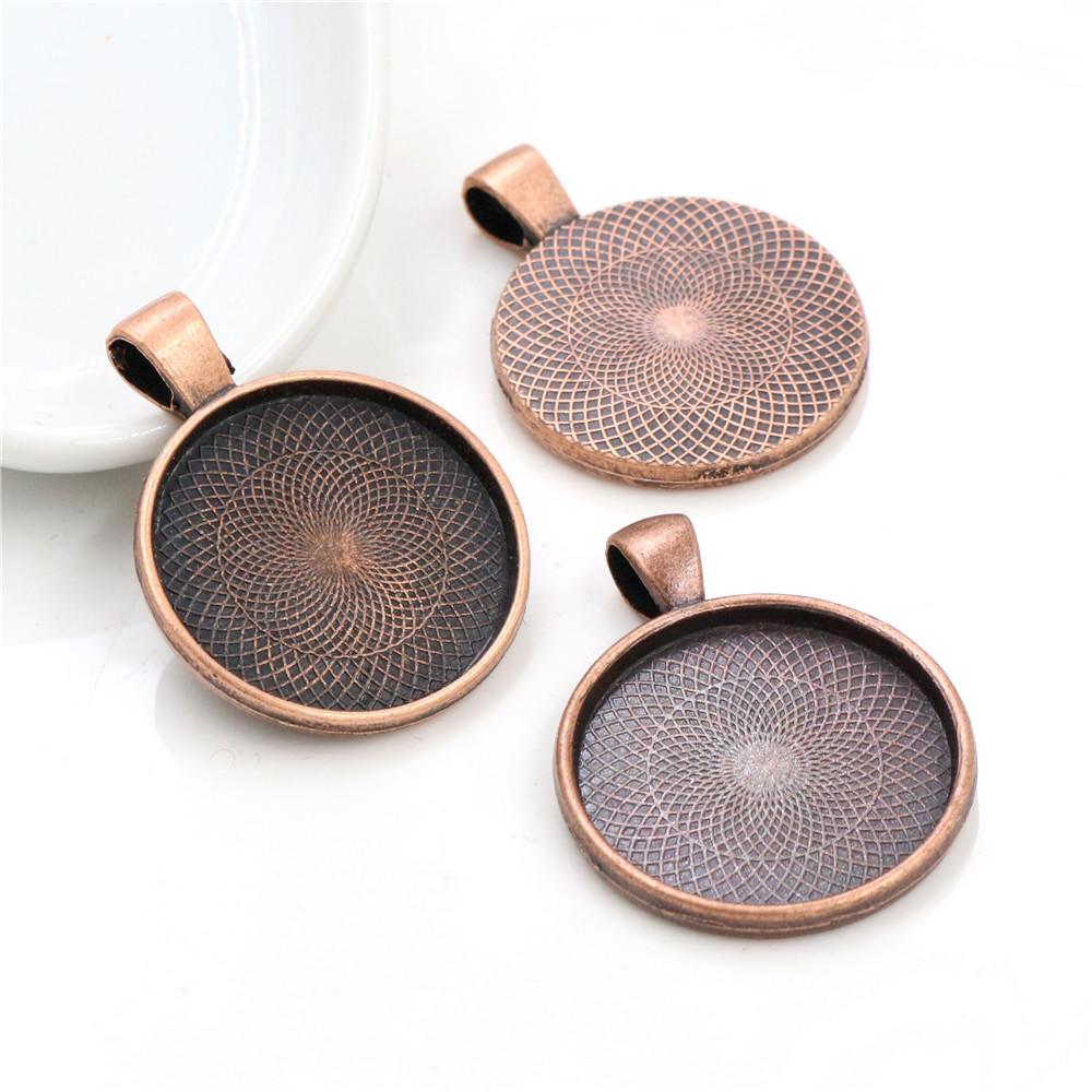 5pcs/Lot 30mm Inner Size 9 Colors Plated Classic Style Cabochon Base Setting Charms Pendant