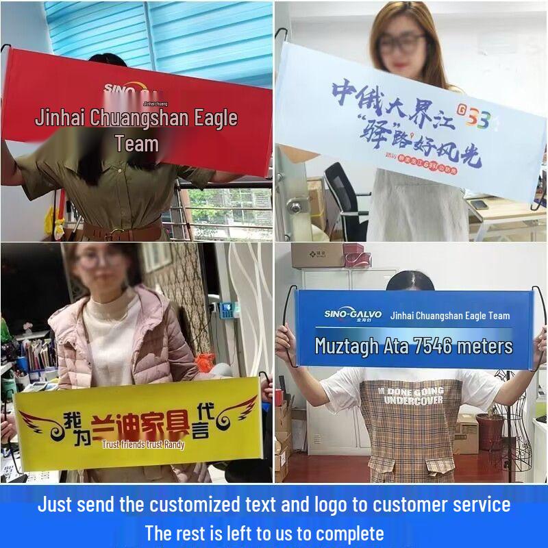 

Colorful Handheld Flag Banner for Team Building and Travel Photography Custom Style