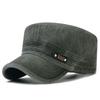 Cappello a visiera da uomo in cotone lavato effetto invecchiato - Traspirante a tesa piatta per Autunno/Inverno