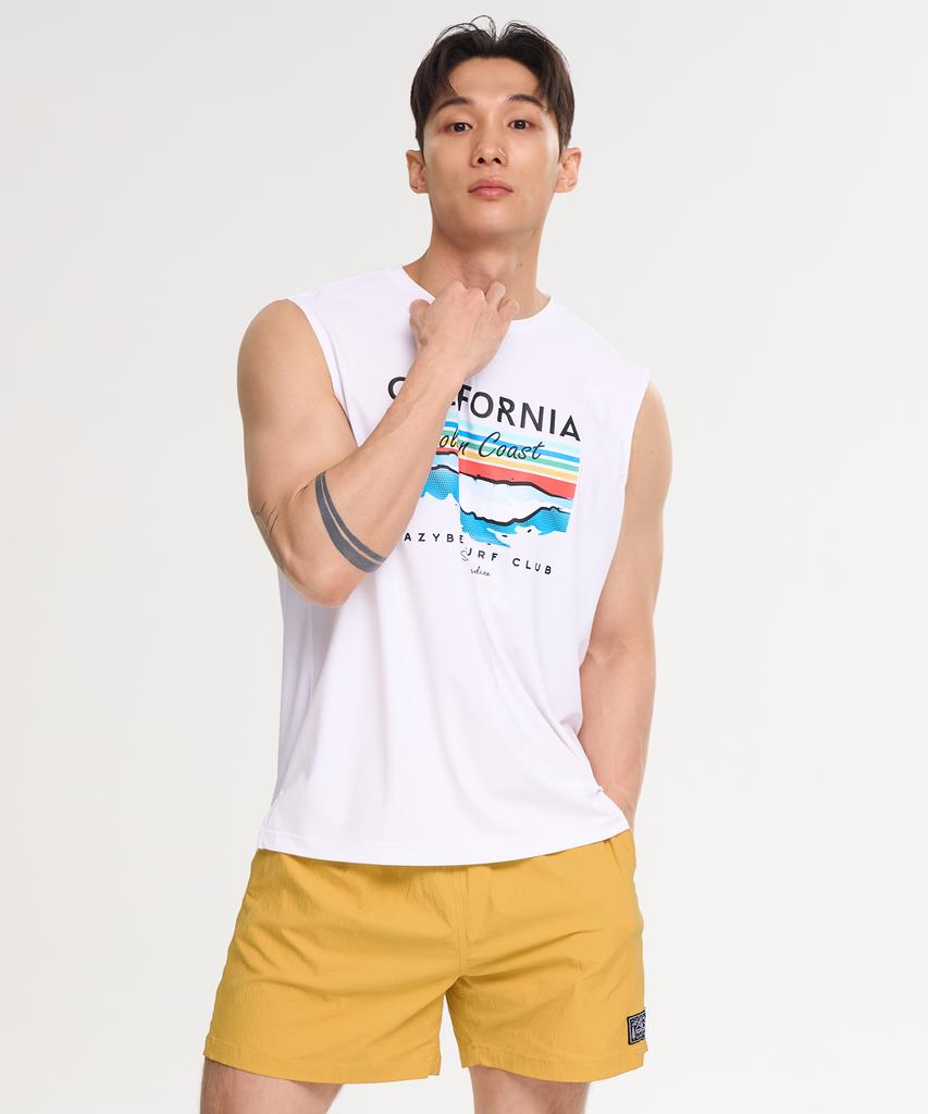 Leijibi [Set] Airlight Loose Fit Sleeveless Unisex M + Shorts Set (2 Colors)