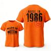 Mode Heren T-shirt Gemaakt in 1986 40 Jaar Geweldig Zijn Vintage 40ste Verjaardag Cadeau T-shirts Dames Casual T-shirt Los Streetwear T-shirt