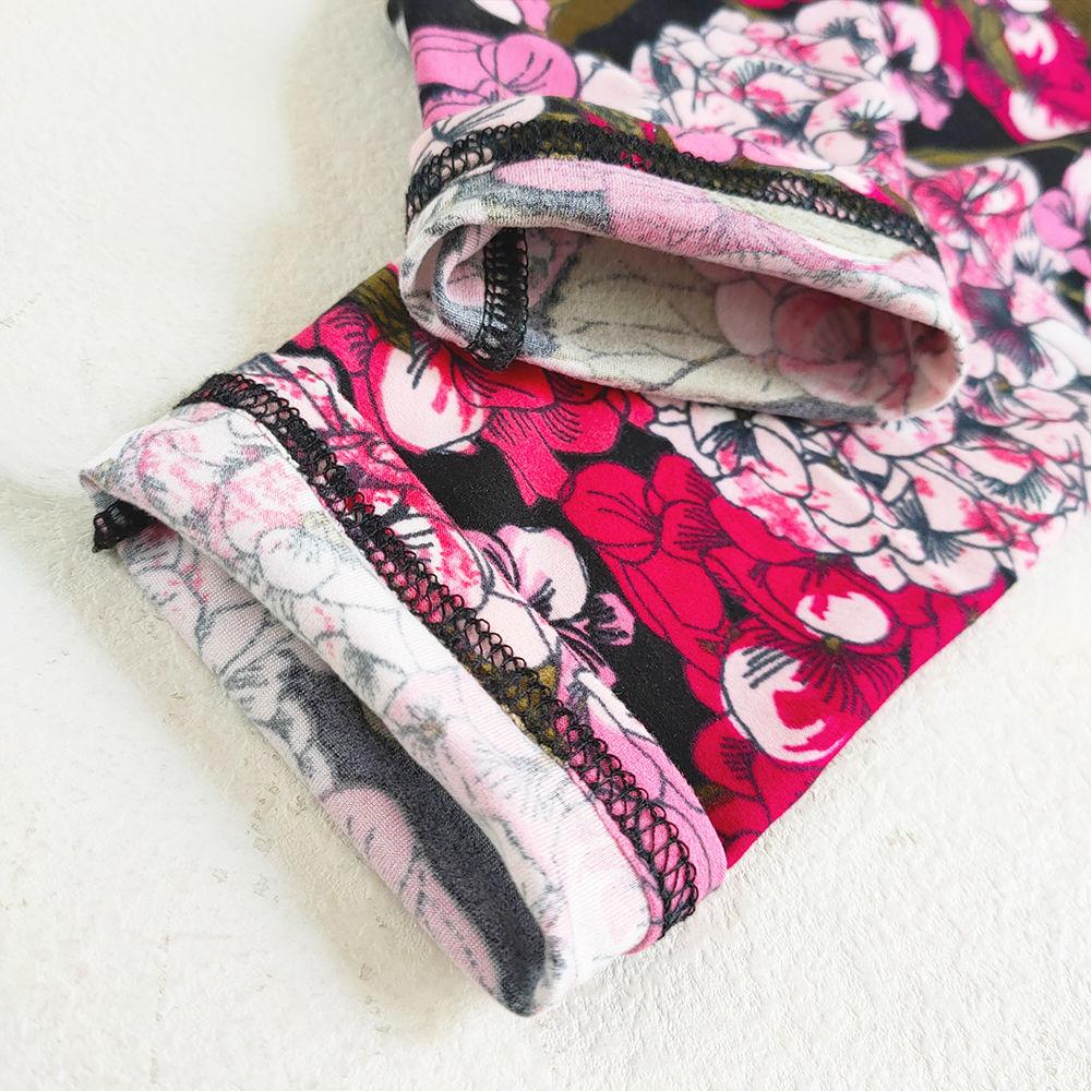 Dziecięce Legginsy Letni Styl Słodkie Nadrukowane Spodnie dla Dziewczynek Dopasowany Krój Elastyczne Wszechstronne Spodnie dla Dziewczynek