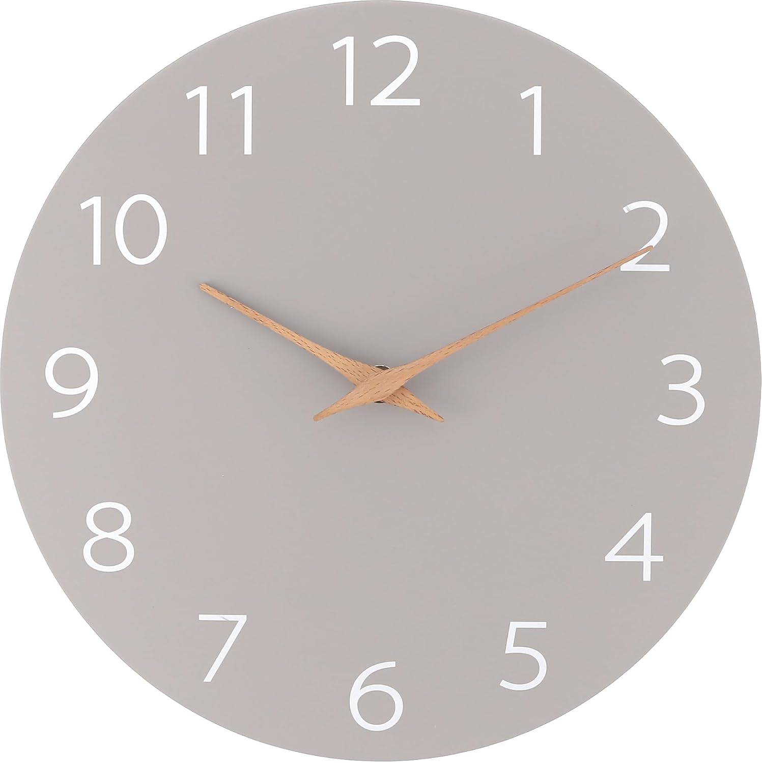 Fuji Boeki Quiet Wall Clock Nordic Interior Diameter 28cm Mokumo Width 28Depth 3.5Height Gray 42116