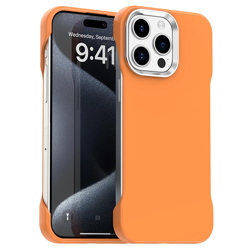 For iPhone 15 Pro Magnetic Case Frameless Ultra Thin TPU+PET Phone Cover Reinforced Corners