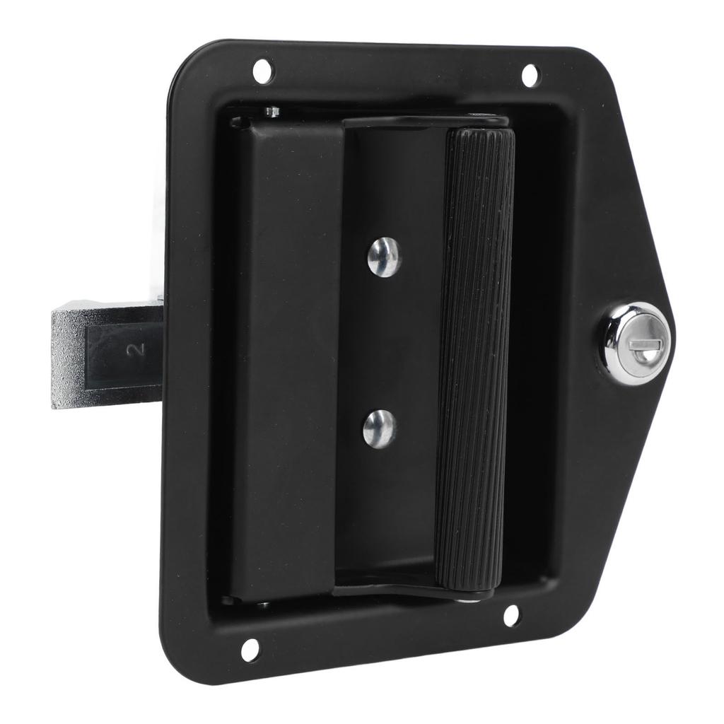 Tool Box Latch Carbon Steel 5.5x5.5in Flush Mount RV Toolbox Handle Lock with Handle and Keys for Caravan Truck RV