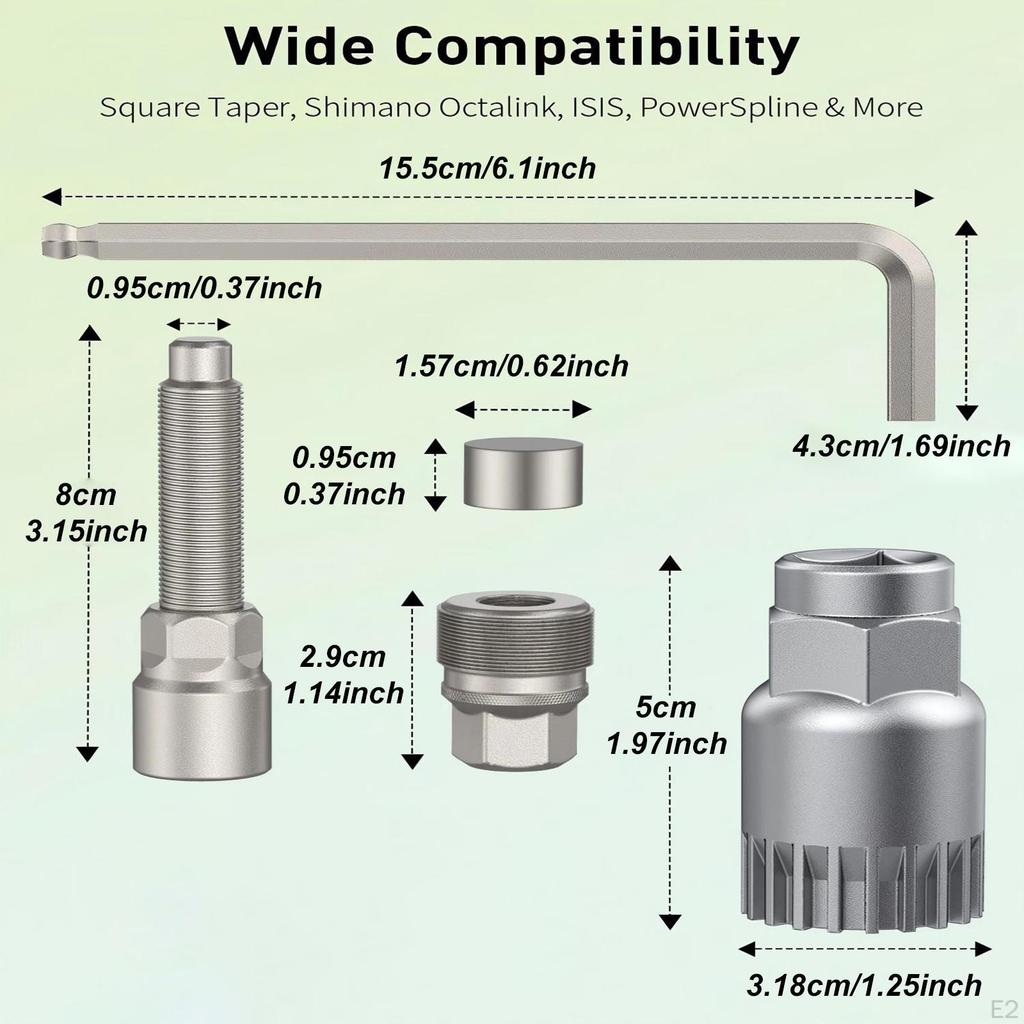 Bike Crank Puller Removal Tools Repair Kit Bicycle Bottom Bracket Remover Arm